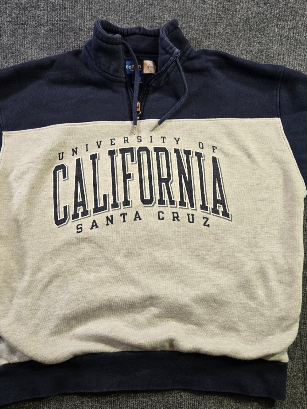 University of California Santa Cruz UCSC 1/4 Zip Sweatshirt XL Gear Big Cotton